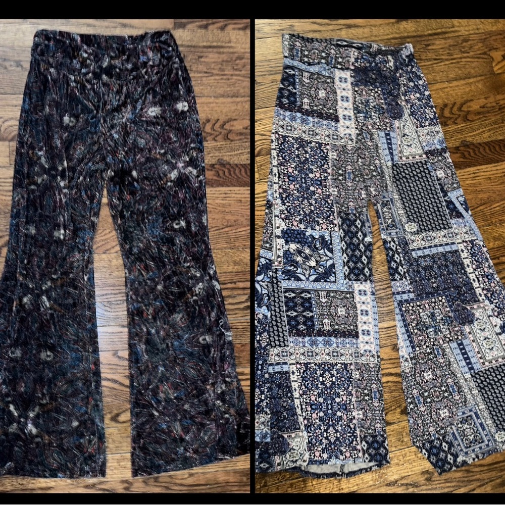 Two Earthbound Trading Co. maxi flare pants bundle